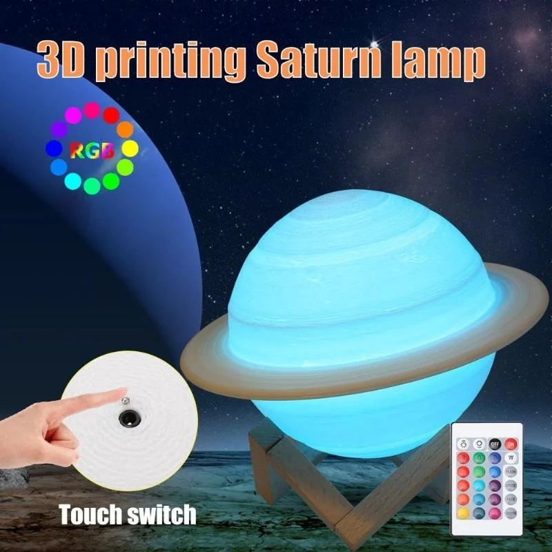 Floating Nightstand With Led Light - LED 밤 빛 3D 인쇄 토성