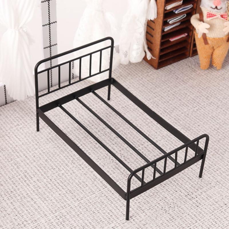 1개 1:12 인형집 미니어처 철제 인형 침대 모델 미 - Bedroom Furniture 리뷰 및 가격
