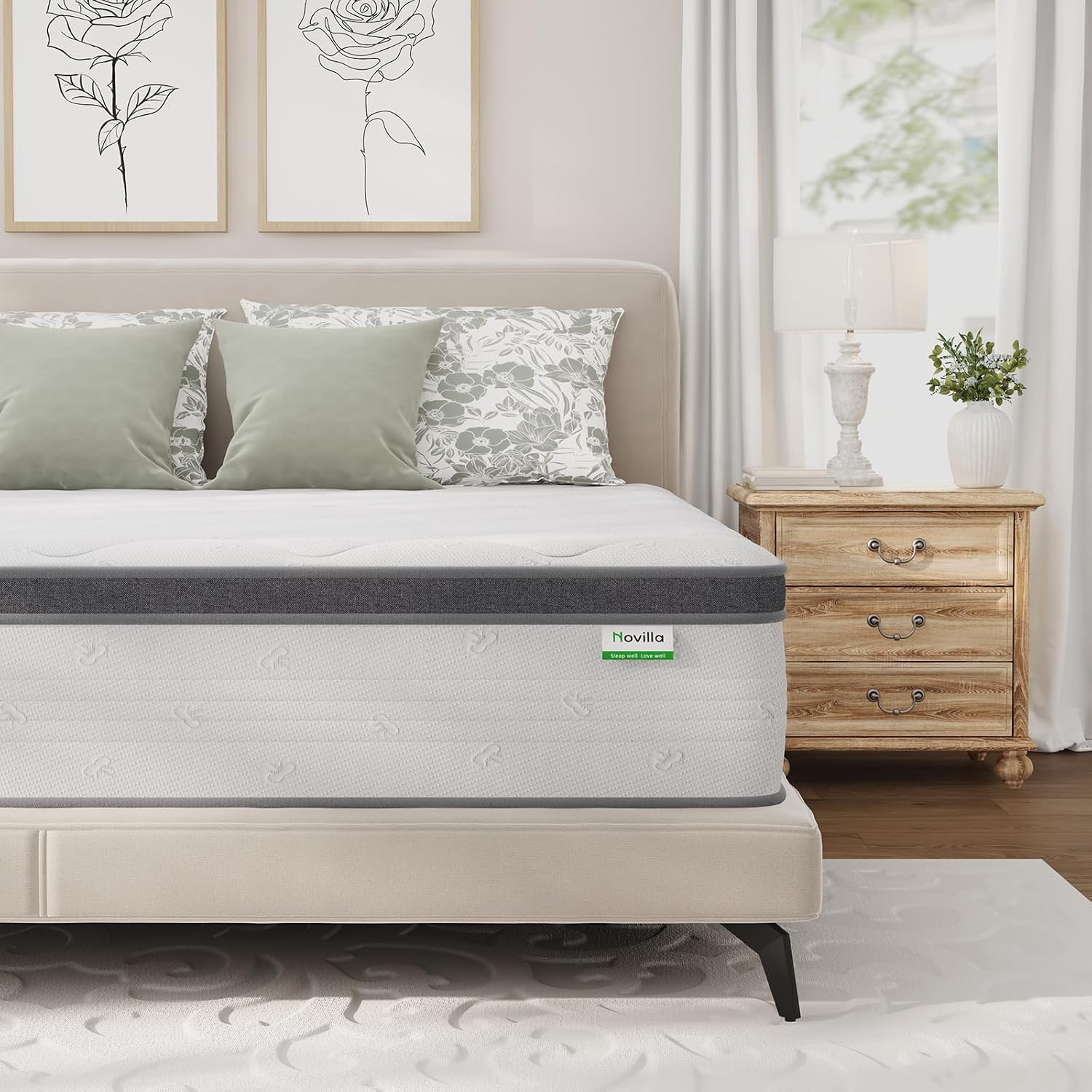 퀸 사이즈 매트리스, 14인치 두께, 하이브리드 퀸 사 - Memory Foam Mattress In A Box Queen 리뷰 및 가격