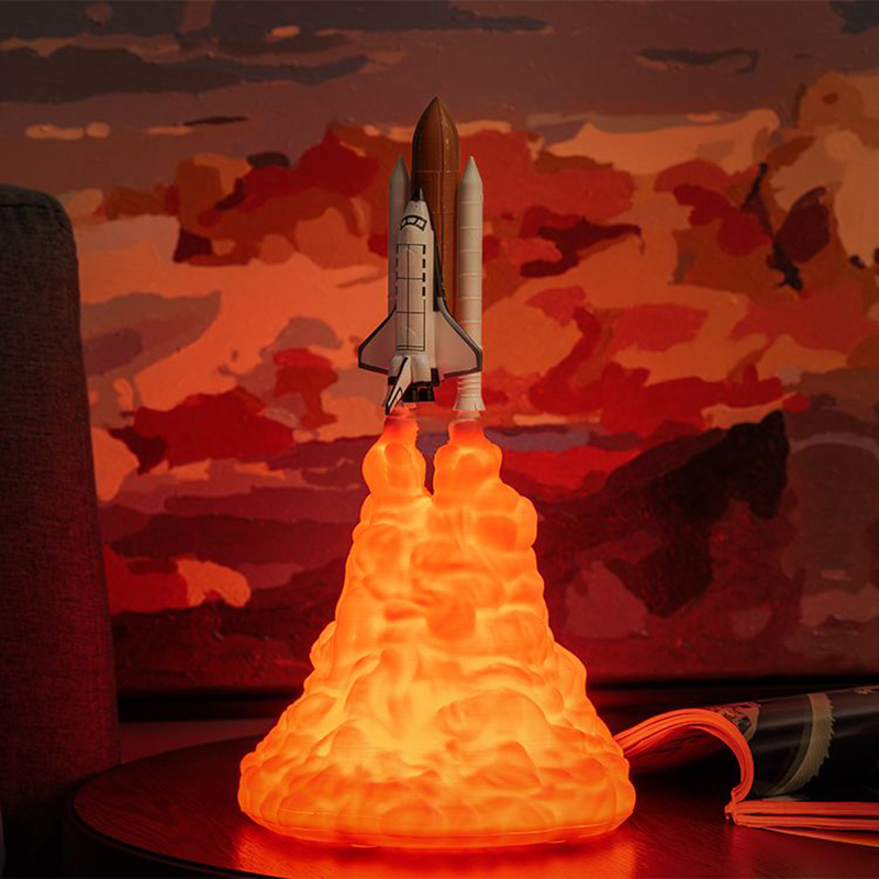 USB 충전식 우주 왕복선 로켓 LED 테이블 램프 3 - Floating Nightstand With Led Light 리뷰 및 가격