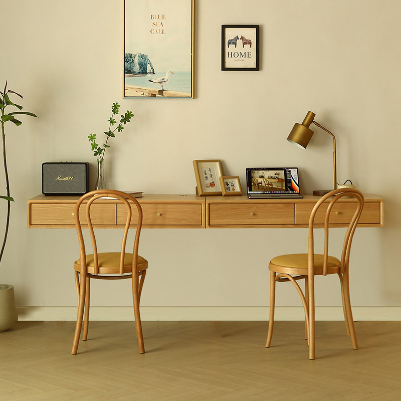 북유럽 디자이너 플로팅 데스크 거실 연구용 원목 컴퓨터 - Bedroom Furniture 리뷰 및 가격