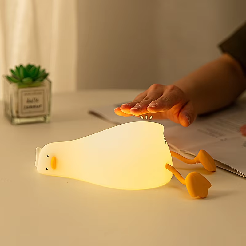오리 모양 충전식 LED 수면등, 실리콘 램프, 침실용 - Floating Nightstand With Led Light 리뷰 및 가격