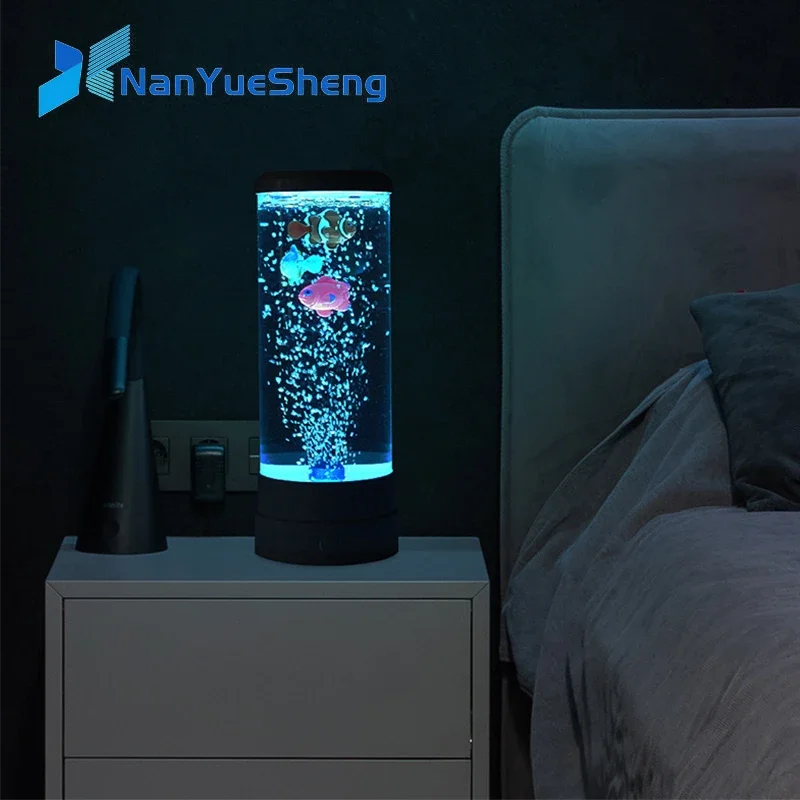 LED 물고기 램프 주변 야간 조명, 리모컨 색상 변경 - Floating Nightstand With Led Light 리뷰 및 가격